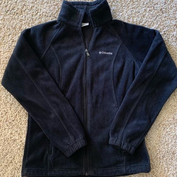 Black Columbia fleece coat small - Picture 1 of 3